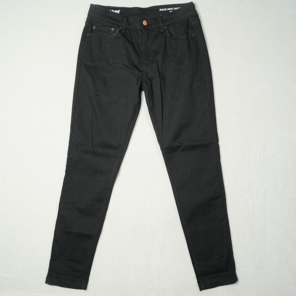 Mugsy Squid Inks Tapered Jeans Mens 32x34 Black Stretch Denim Trousers
